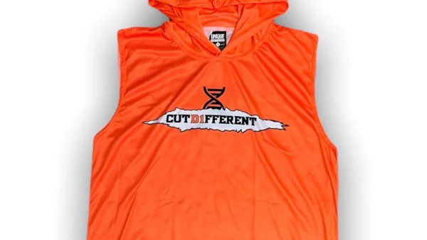 Neon Orange Sleeveless Hoodie