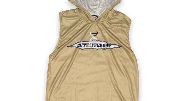 Gold Sleeveless Hoodie