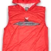 Red Sleeveless Hoodie